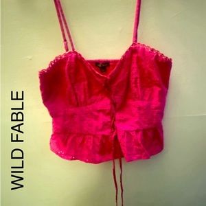 Wild Fable Magenta Crop Top Sz Small